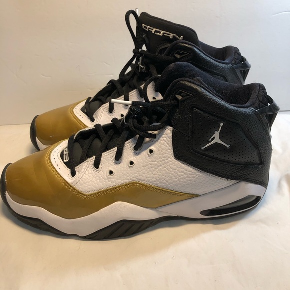 Size 9 - Jordan B'Loyal Loyal White Black Gold No Box Very Gently Worn - Picture 2 of 12